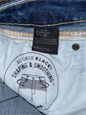Buckle Black Fit No 53 Bootcut Stretch Jeans Sz 30x29.5 SHORT BBW6214S thumbnail 9