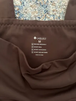 Laslulu Foldover High Waist Yoga Leggings Brown Size M thumbnail 2