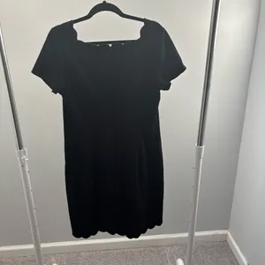 Talbots Black Scallop-Trim Sheath Dress thumbnail 7