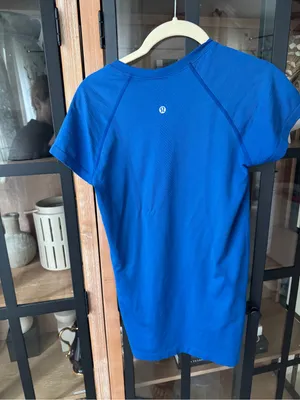 Lululemon Swiftly Tech Short Sleeve tee 2.0 Wild Bluebell cerulean workout top thumbnail 3