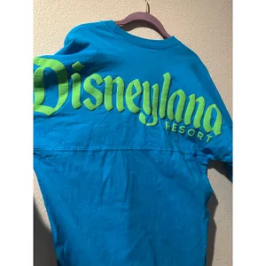 NWOT Disney Parks Disneyland Neon Blue and Green Spirit Jersey M thumbnail 5