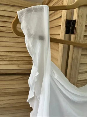 Pretty Garden White Ruffled Sleeveless Maxi Dress Large NWT thumbnail 6