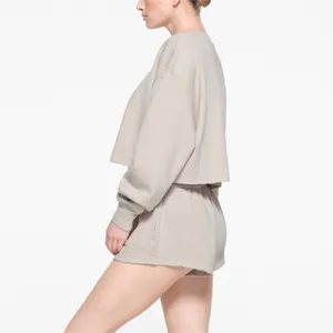 SKIMS COTTON FLEECE CLASSIC SHORT Stone NEW NWT size XL‎ thumbnail 6