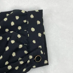 Coincidence & Chance Crop Top S‎ Black Cream Polka Dot LS Mock Neck Blouse thumbnail 10
