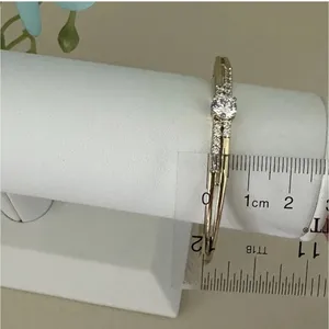 14K Gold Plated XP Women's Bangle Bracelet Gemstone High Quality thumbnail 4
