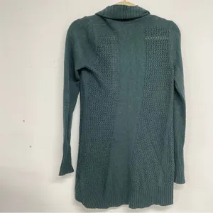 Moth Anthropologie Green Open Front Knit Cardigan Sweater XS Duster Long Line thumbnail 8