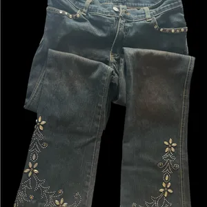 Paris Blues Black Flare Jeans with Embellishments thumbnail 2