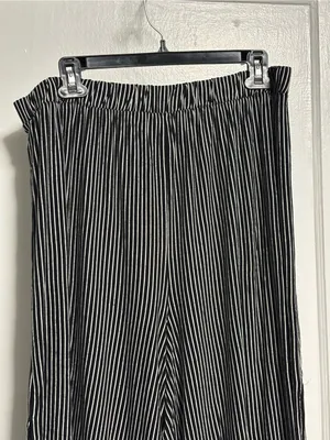 American Eagle Outfitters Black Pants with White Pinstripes thumbnail 2