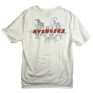 Marvel Unisex White Graphic Avengers Print Crew Neck Short Sleeve T-Shirt Top M thumbnail 1