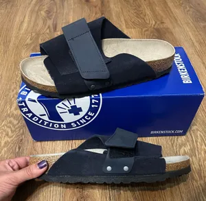 BIRKENSTOCK Kyoto black leather sandals slippers shoes women’s eur 38 new thumbnail 1
