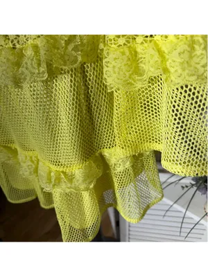 Simplee Apparel Retro rare neon mini dress mesh lace off shoulder cosplay pollypocket dollcore S thumbnail 15