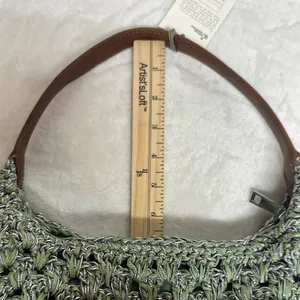 A New Day Green and Brown Mini Bag with Textured Design thumbnail 6