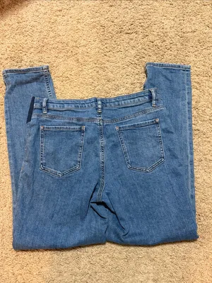 ASOS Maternity Blue Skinny Jeans with Navy Support Panel thumbnail 4