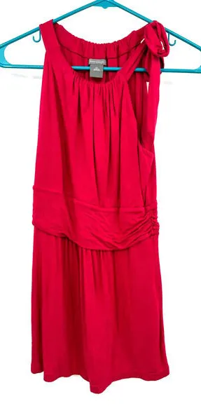 Ann Taylor size XS‎ deep pink sleeveless blouse tank top adjustable straps thumbnail 1