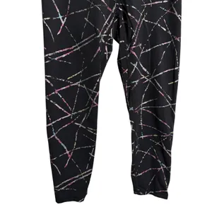 Zyia Active Black Geometric Print Leggings Women Size 12 High‎ Waisted thumbnail 3