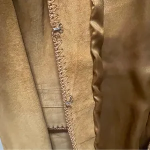 Terry Lewis Classic Luxuries Women's Tan Suede Jacket Lined GORGEOUS- Size L thumbnail 13