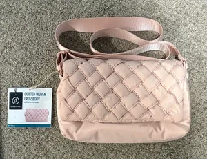Chic Quilted Pink Crossbody Bag thumbnail 1
