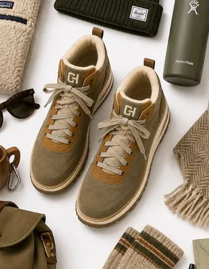 Cole Haan ZeroGrand Hiking Boots Womens 9B Olive Suede Lug Sole Gorpcore Hiker thumbnail 1