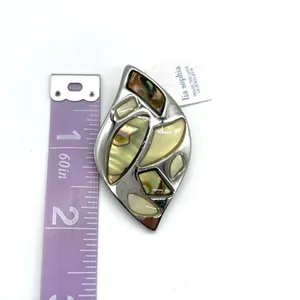 Lia Sophia Abstract Mother of Pearl Silvertone NWT thumbnail 2