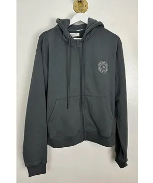 HOUSE OF CB Mirage Cotton Blend Hoodie in Slate Size X-Small thumbnail 6
