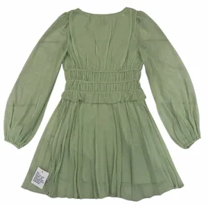 ASOS Sage Green Dobby Pleated Mini Dress Fairycore Forest Pixie Vibe NWT Size 4 thumbnail 10