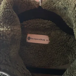 The Impeccable Pig Olive Fleece Vest thumbnail 2