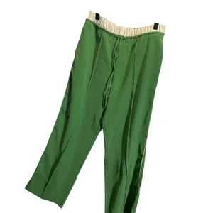Zara XS Womens Green Elastic Waist Drawstring Pants Relaxed‎ Fit thumbnail 2