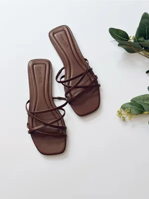 Open Edit Korva Slide Sandal In Brown thumbnail 3