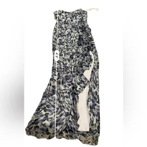 RTR Katie May Baby Cakes Off White & Blue Printed Strapless‎ Maxi Dress Sz S thumbnail 16