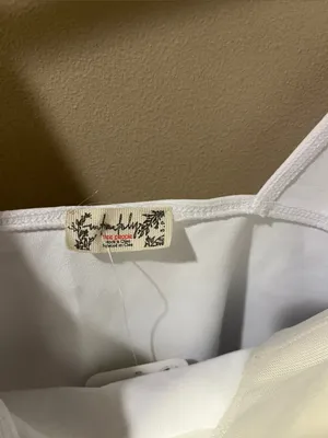 Free People White Scoop Bust Short Sleeve Crop Top thumbnail 2