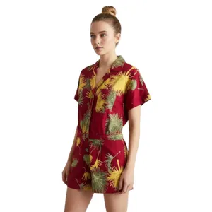 Free People Malibu Red Printed Romper, S thumbnail 5
