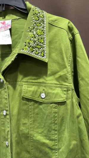 Quacker Factory Rhinestone Jacket w/Jewel Buttons Size 1X thumbnail 6