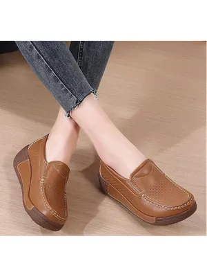 NEW Vegan Leather Orthotic Toning Rocker Cutout Walking Shoes Platform Slip On 8 thumbnail 2