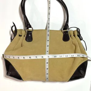 BCBG Suede Leather Tan / Brown Bag thumbnail 9