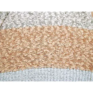 Vintage Y2k Kocal Womens Leaf Fall Theme Colorblock Sweater Tans Mint Green Sz L thumbnail 11