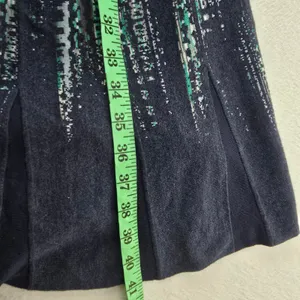 NIC+ZOE Womens XL Navy Blue Abstract Knit‎ Fit and Flare Sleeveless Dress thumbnail 8