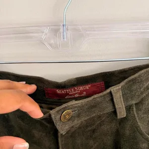 Vintage Olive Green Eddie Bauer Seattle Suede Maxi Skirt thumbnail 5