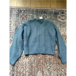 NA-KD Oversized Knitted Cardigan NWT Cozy Light Blue Chunky Sweater Size Small thumbnail 12