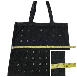 Madewell Insider Reusable Emoji Tote - Black Denim thumbnail 3