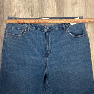 Abercrombie & Fitch The 90s‎ Relaxed High Rise Jeans Raw Hem Size 36/22 Long NEW thumbnail 5