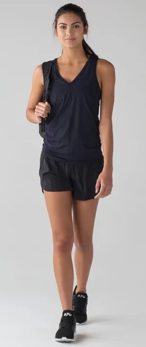 Lululemon Track That Short 4" Black Size 6 thumbnail 1