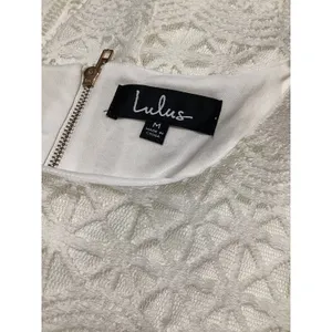 Lulu’s Love You For Eternity Off White Floral Lace Shift Short Sleeve Mini Dress thumbnail 10
