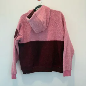 Outdoor Voices MegaFleece Half-Zip Hoodie in Truffle Pink Burgundy, Size Small thumbnail 5