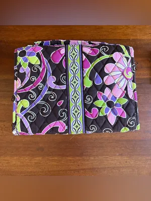 NWOT Vera Bradley Quilted Floral Jewelry Case in Purple Punch thumbnail 2