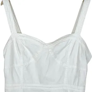 American Eagle Corset Smocked Back Fit & Flare Mini Dress in White Size Large thumbnail 4