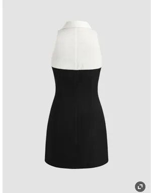 Black And White halter Dress thumbnail 3