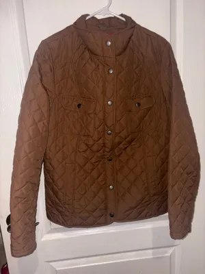 Merona Women's Brown Quilted Jacket - XL thumbnail 1