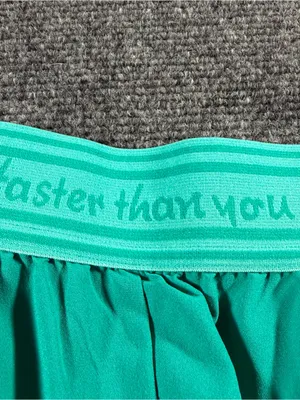 Saucony Women's Athletic Running Shorts Turquoise Size Small “Faster Than You” thumbnail 4