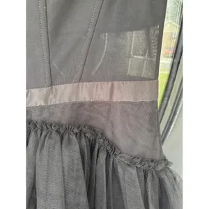Betsy & Adam Black Tulle Off-The-Shoulder Tiered Corset Mini Dress NEW‎ Size 8 thumbnail 13