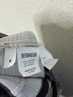 Reformation Marlon Plaid Pants Womens Size‎ 0 thumbnail 5
